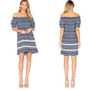 Parker Damaris Embroidered Dress in Chambray